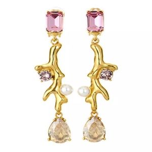 Oscar De la Renta crystal statement earrings